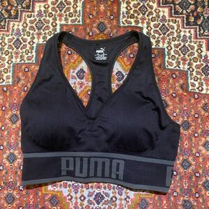 PUMA Black Racerback Sports Bra